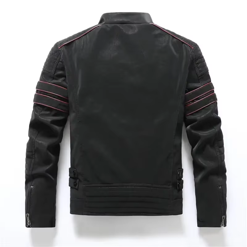 Vestes en cuir pour hommes personnalisables automne hiver moto veste en polyuréthane mâle Biker manteaux en cuir hommes marque vêtements costume vestes