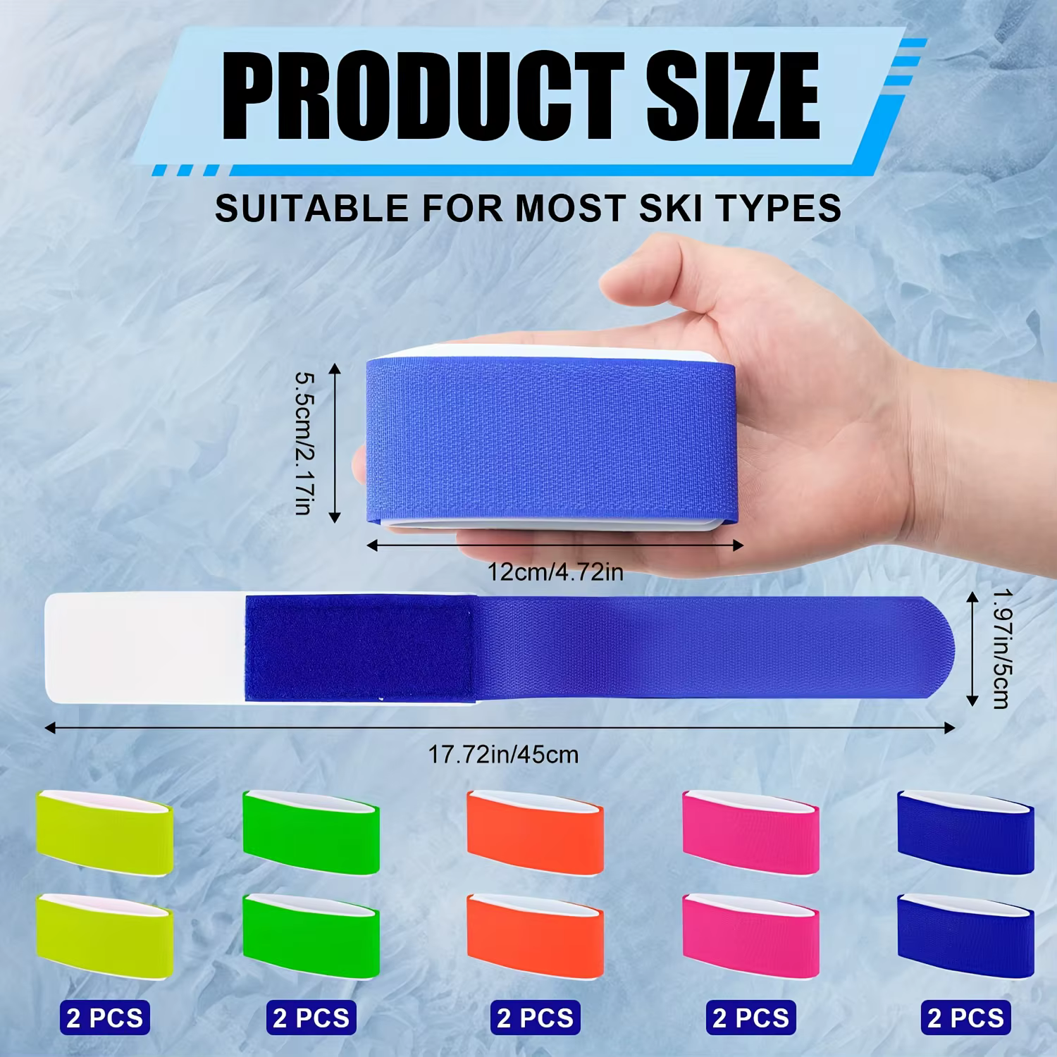 Sangles de ski 4 pièces – Ceintures de fixation en nylon pour snowboard et traîneau | Accessoires de planche de ski