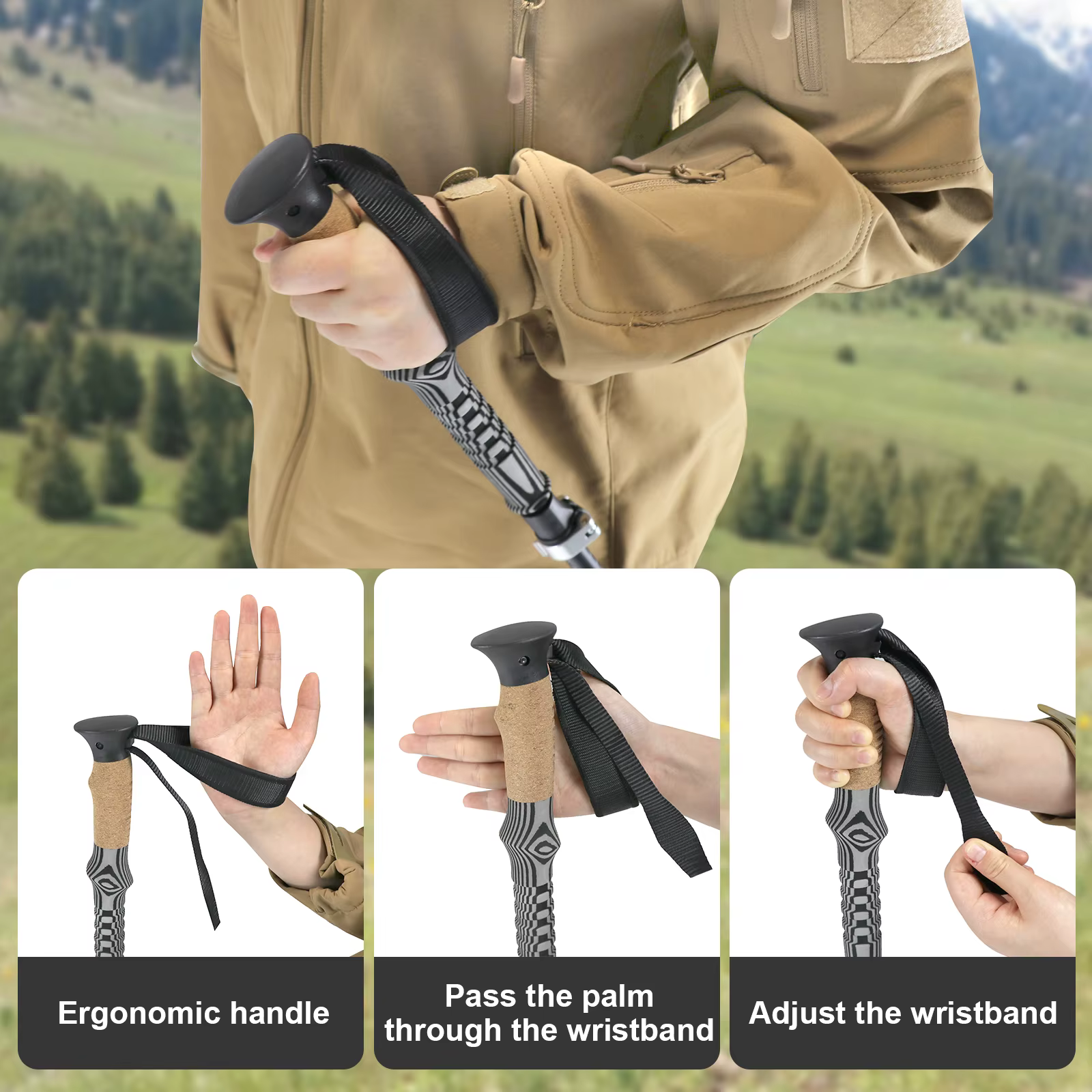 La nouvelle bâton de trekking pliable est portable
