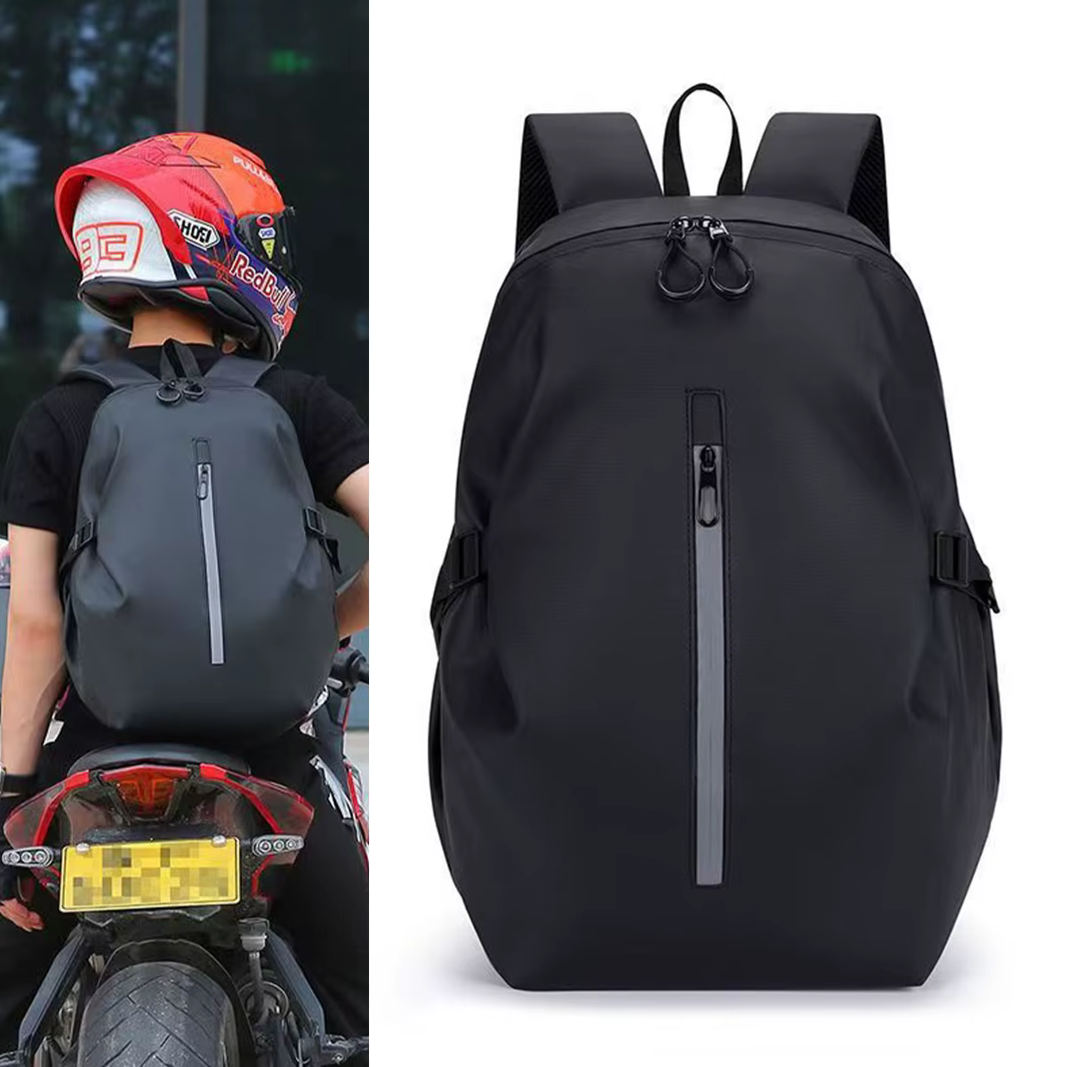 Sac à dos de moto, sac à dos étanche pour casque pour hommes