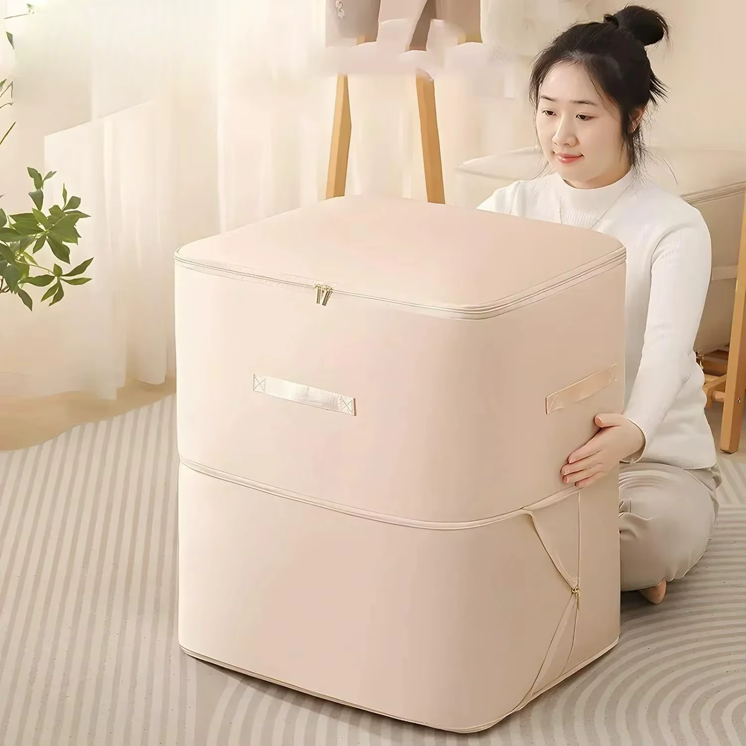 1 sac de compression grand format pour couettes et vêtements