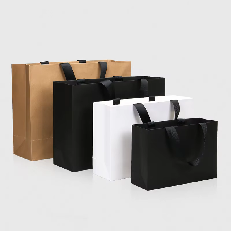 10 pièces sac en papier personnalisé vêtements chemise sac à main sac cadeau logo imprimé sac à provisions produit