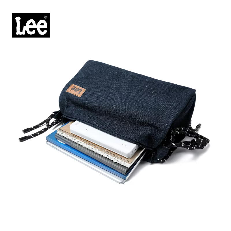 LEE Simple léger élégant carré Denim sac à bandoulière femmes homme une poche Hobo jean bleu moyen Ipad sacs à bandoulière