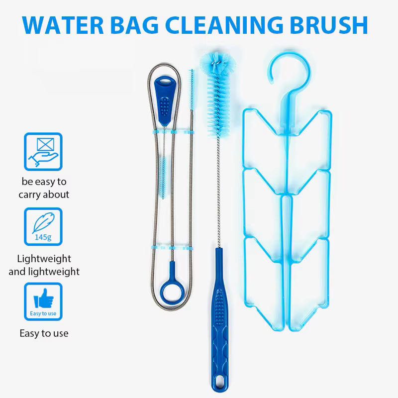 Kit de nettoyage de vessie d'eau d'hydratation 4 pouces, outil de nettoyage de sac d'eau multifonction, outils de Camping en plein air pour vessies d'eau