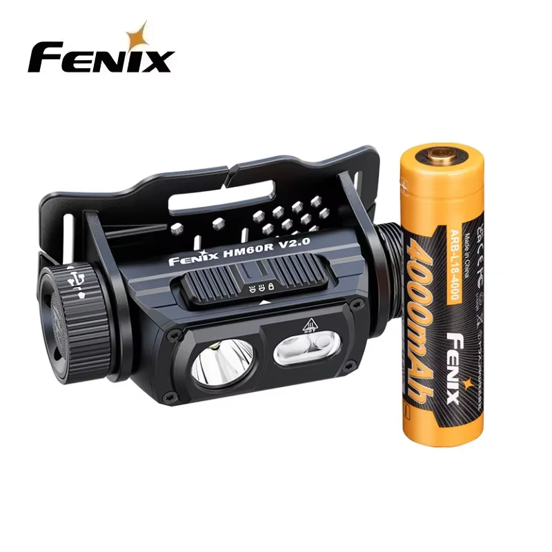 Fenix HM60R V2.0 1600 lumens LAMPE EN MÉTALE EXTÉRIEURE HAUTE FORMANCE comprend une batterie rechargeable de 4000 mAh