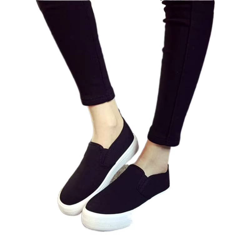 2025 printemps nouvelle femme chaussures mode semelle souple femmes chaussures décontractées confort polyvalent femmes chaussures plates Simple femmes toile chaussure