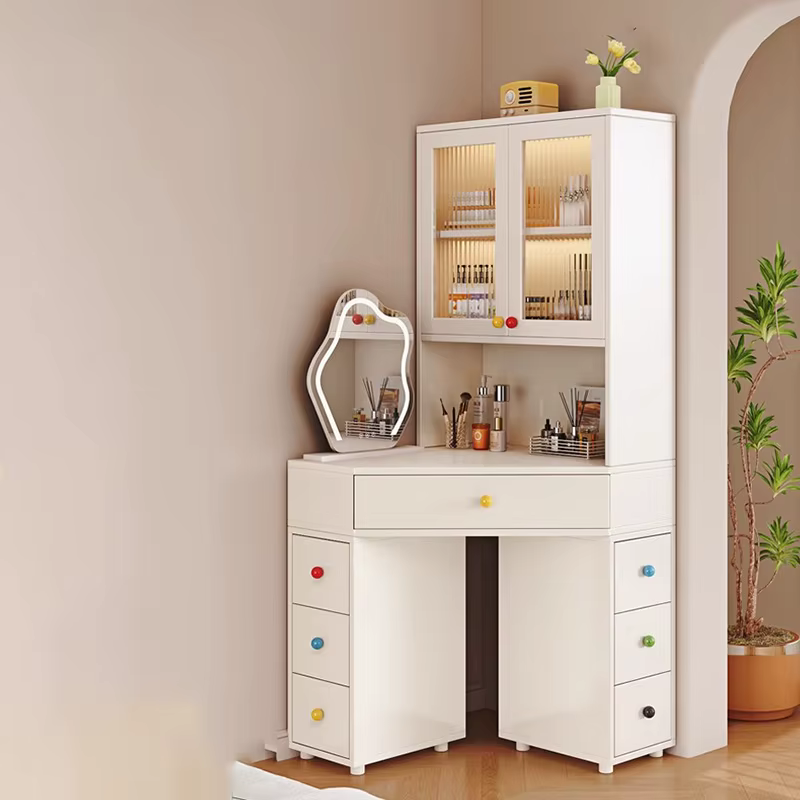 Haute Coiffeuse d'angle avec tiroir moderne français Unique Vanity Desk luxe esthétique Coiffeuse De Chambre meubles De Chambre