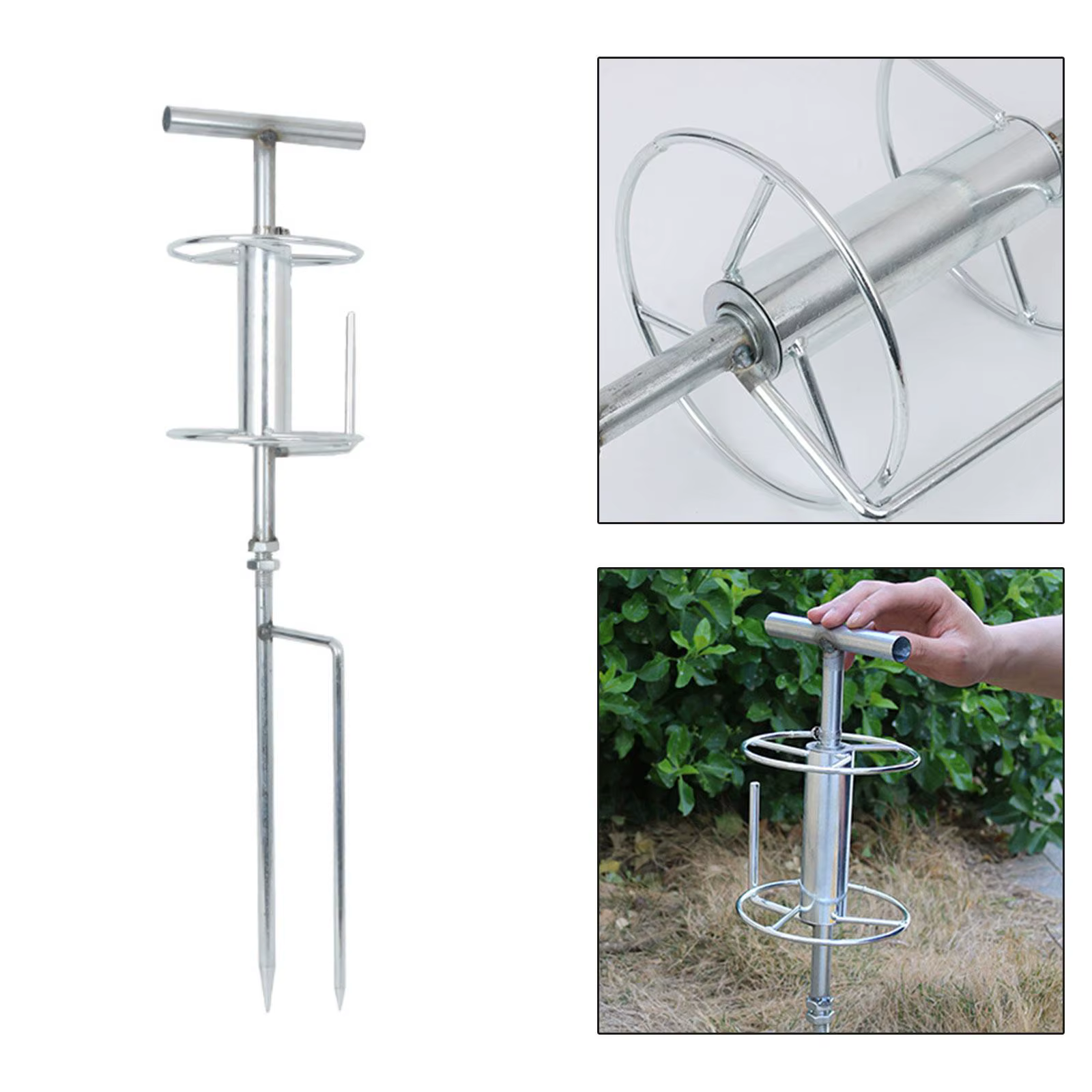 Accessoires de piquet de guidage de tuyau d'arrosage, métal robuste pour parterre de fleurs de pelouse à l'extérieur