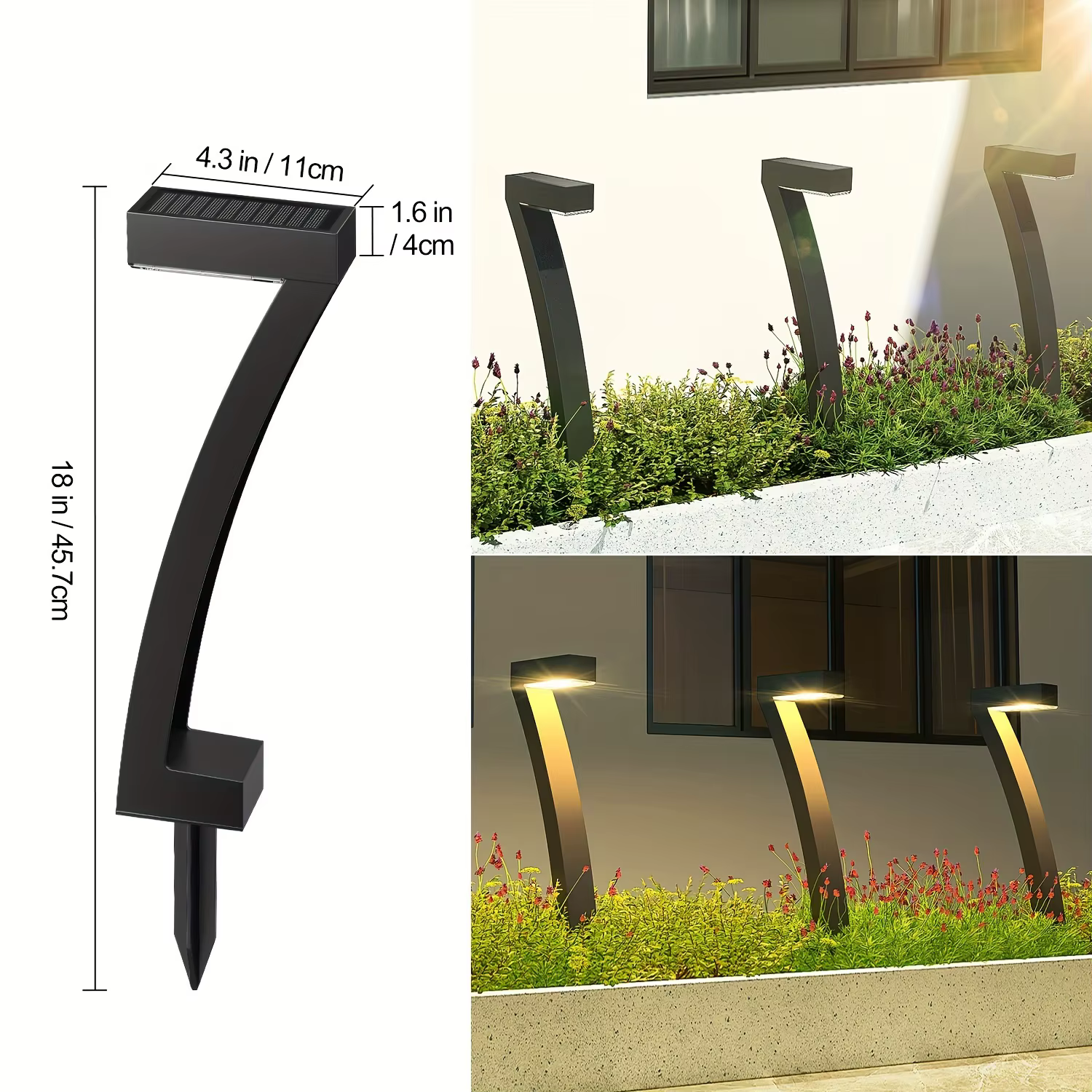 Lampes solaires éclairage paysager extérieur blanc chaud marche/arrêt automatique étanche pour cour jardin Patio passerelle trottoir pelouse décor lampe