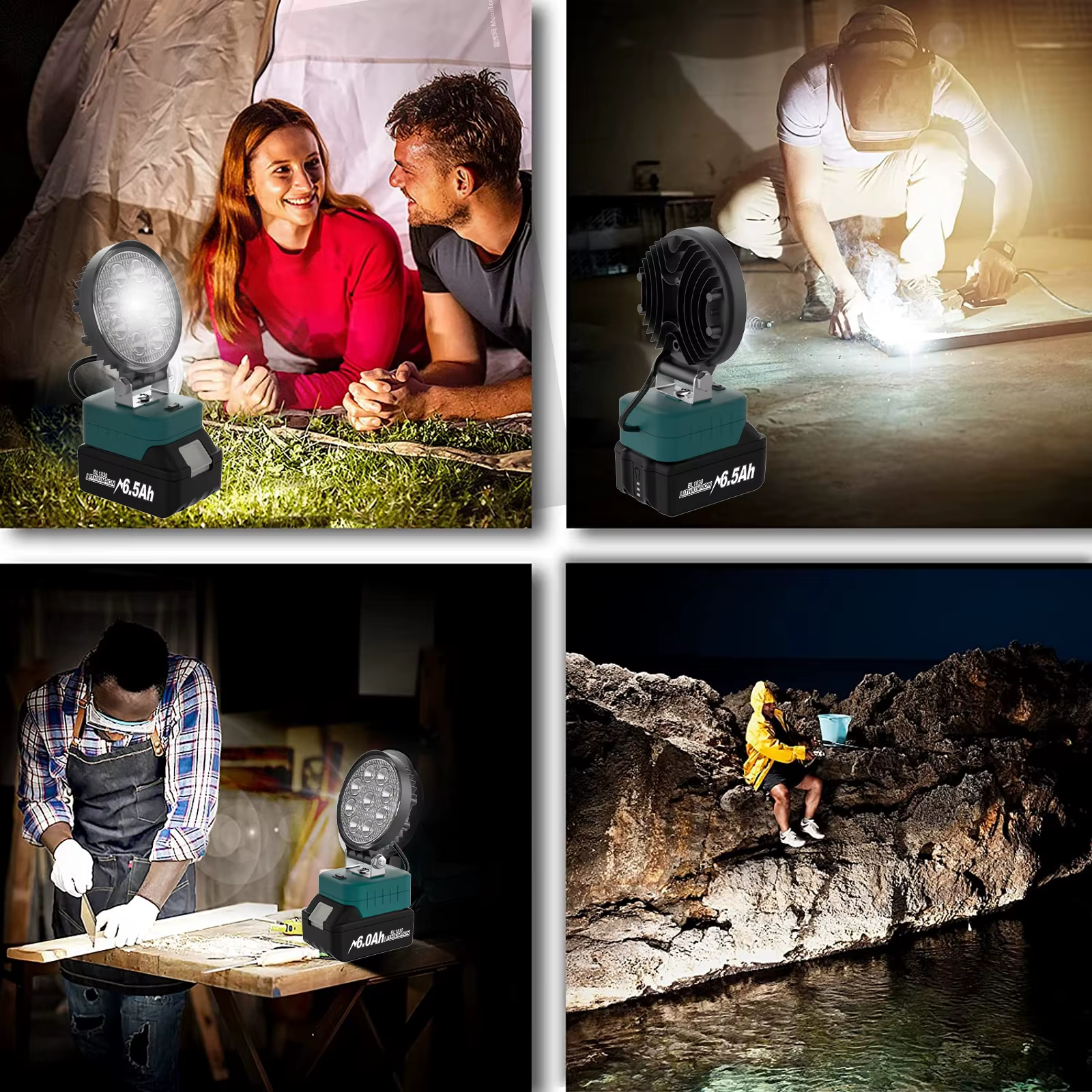Turpow 27W LED lampe de travail pour Makita 18V batterie BL1830 BL1815 BL1820