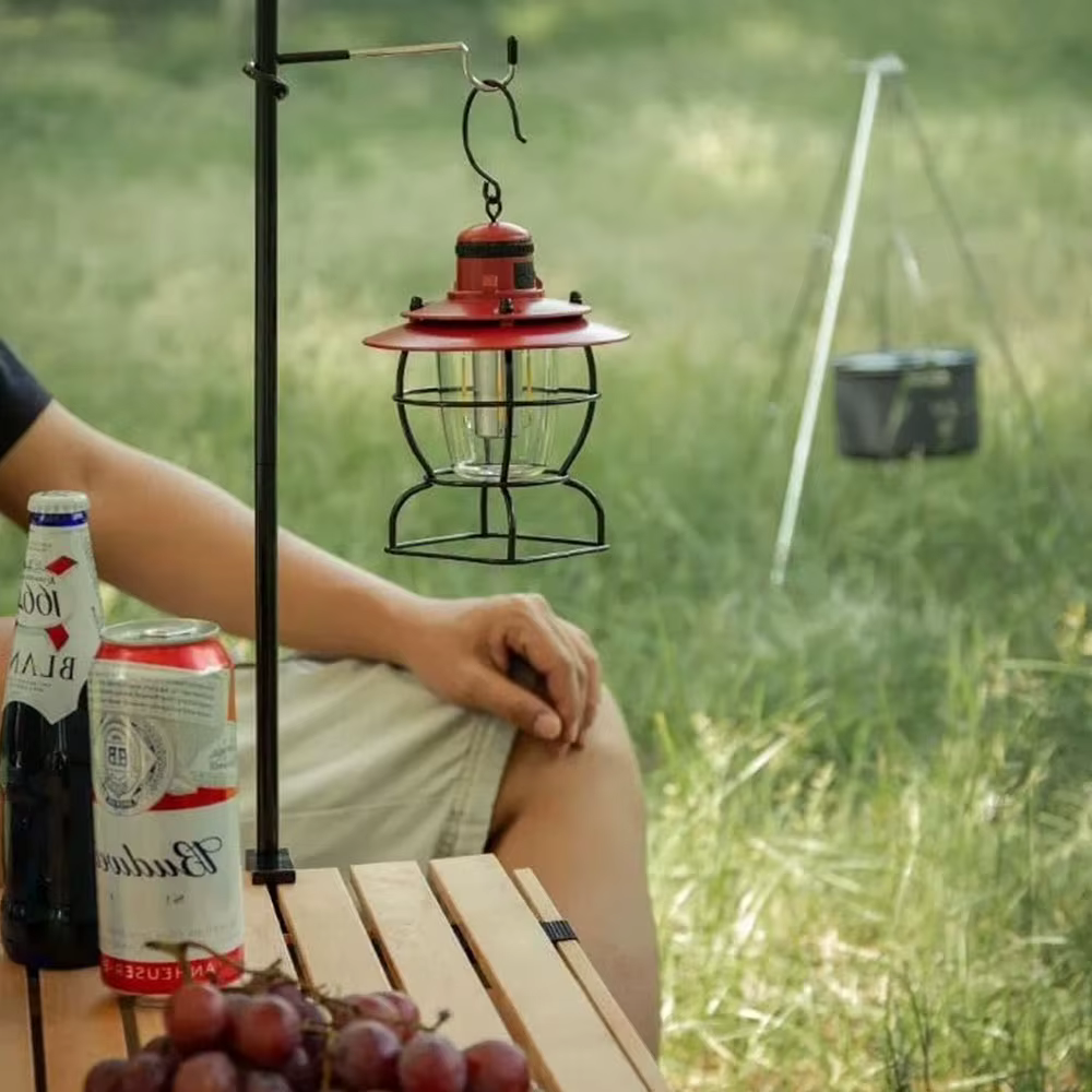 2/5 pièces support de lumière crochets Portable tente pôle lampe cintre chasse pêche lanterne cintre outils de Camping en plein air