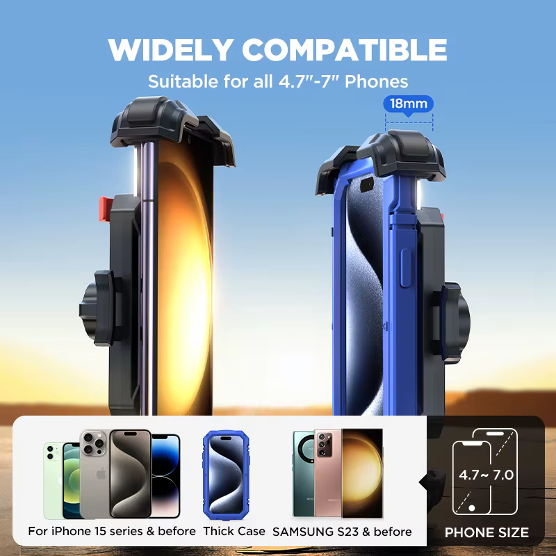 Support de téléphone pour moto Joyroom, support de téléphone pour vélo amélioré, support de téléphone ultra-stable pour guidon de vélo, pince pour téléphone portable pour scooter