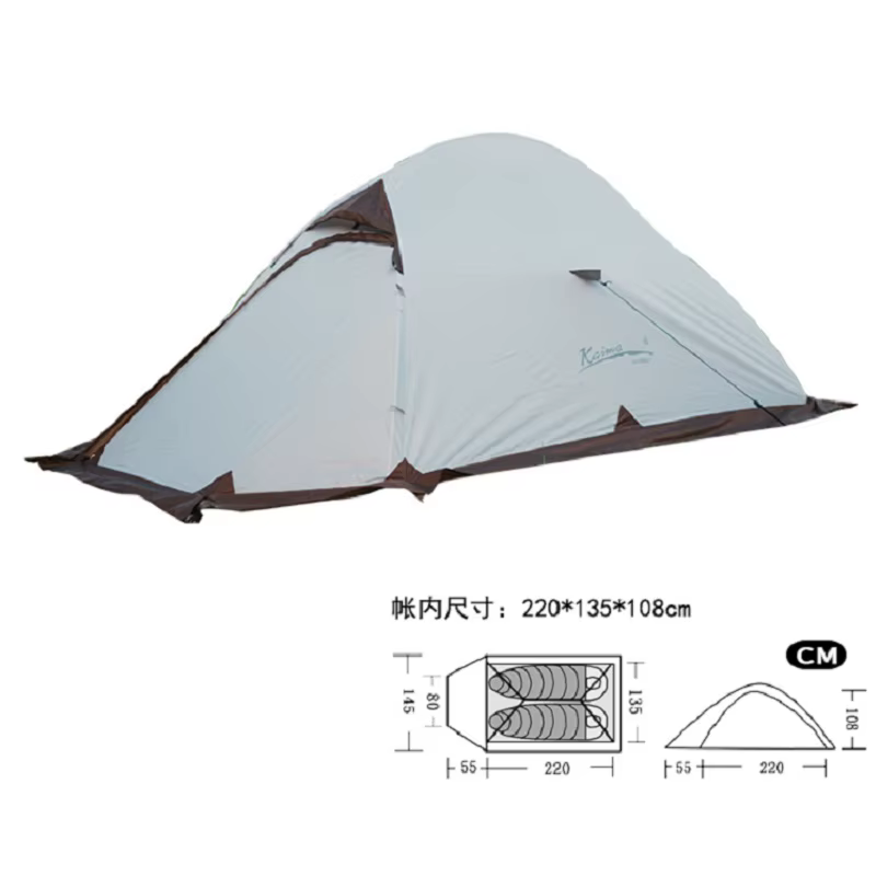 Tente de camping légère à deux couches pour 1-2 personnes