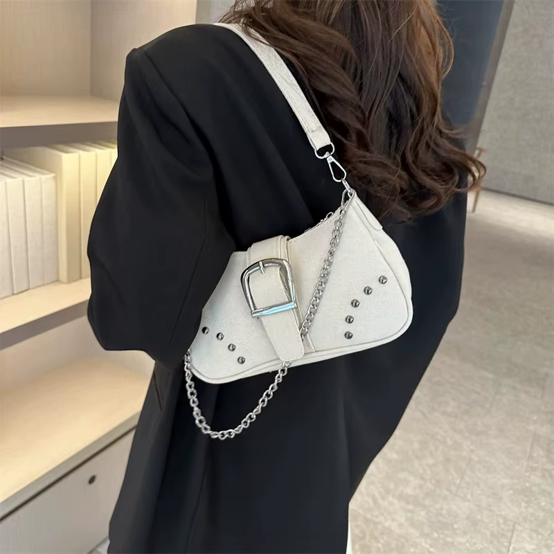 Sac à bandoulière fourre-tout en denim chic pour femmes