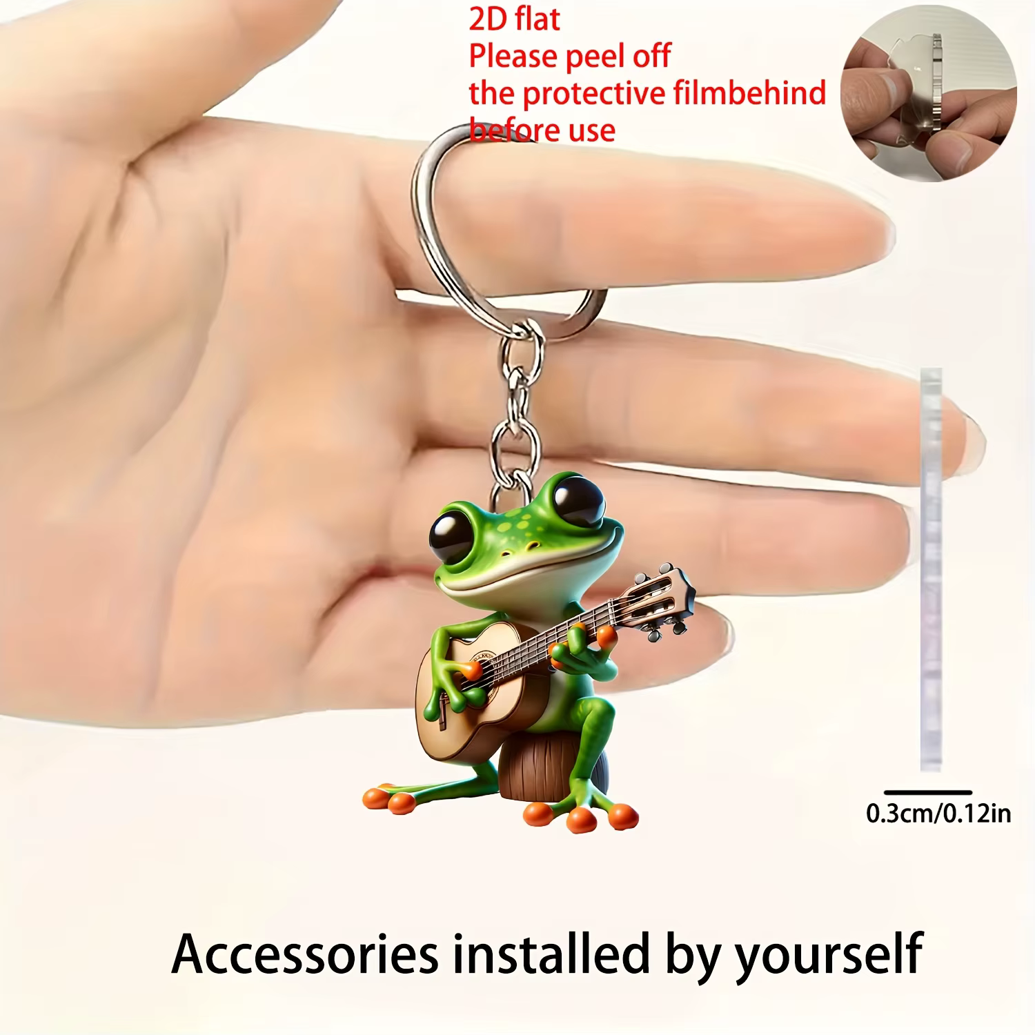 Porte-clés pendentif en forme de grenouille à la mode