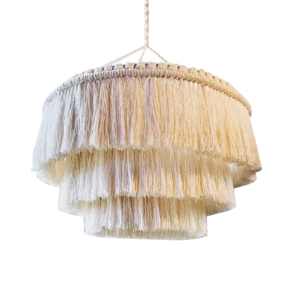 Abat-jour en macramé à pompons 2026