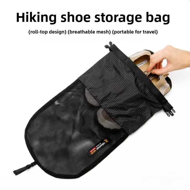 Dyneema Sac de voyage pour chaussures étanche - Pochette de rangement portable anti-poussière pour accessoires de sacs d'extérieur