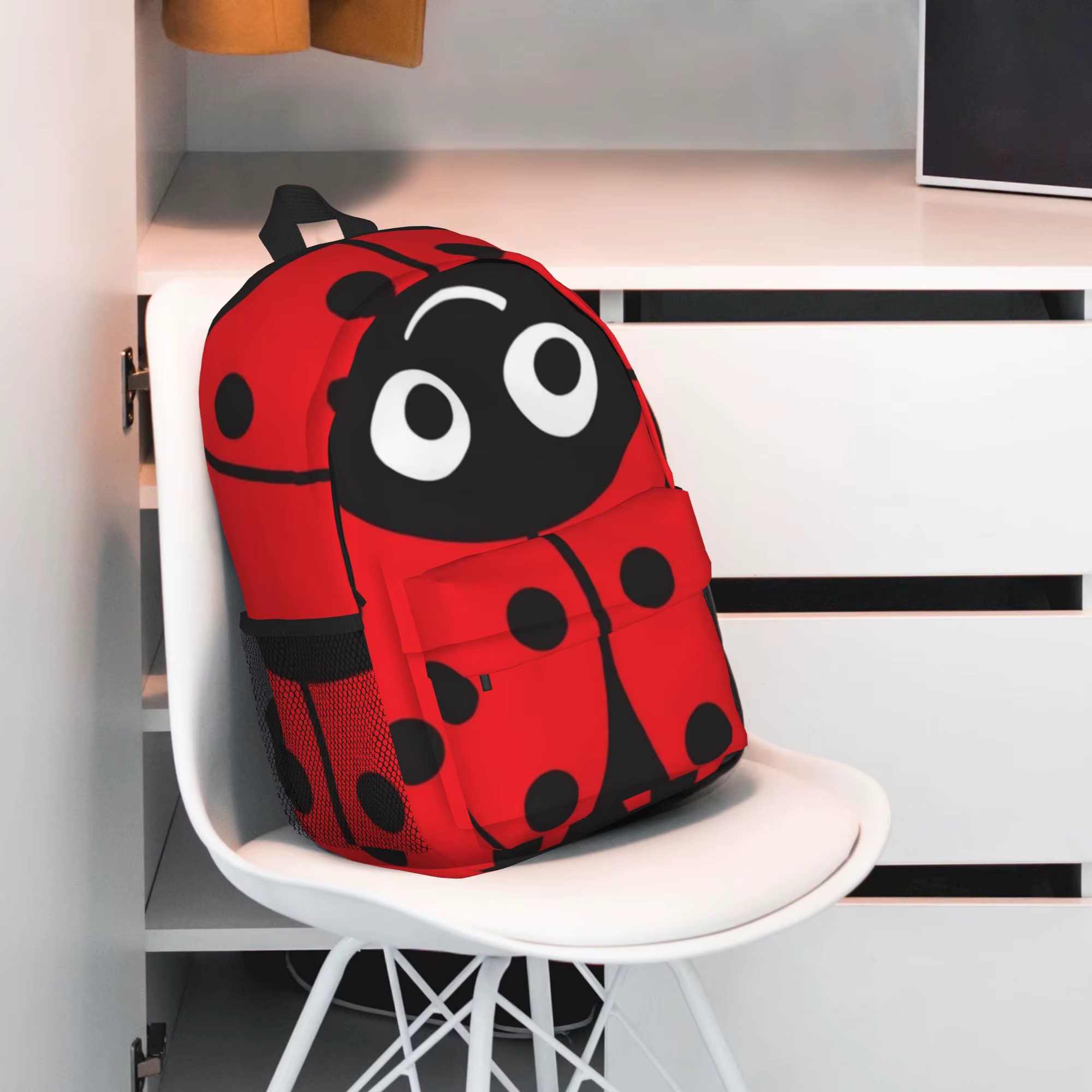 Sac à dos Ladybug pour filles, sac à dos de grande capacité pour garçons et filles, sacs à bandoulière pour hommes et femmes, sac d'école