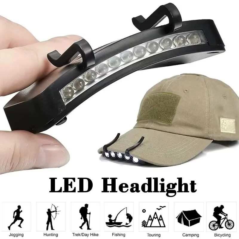 Lampe frontale LED extérieure à clipser sur casquette