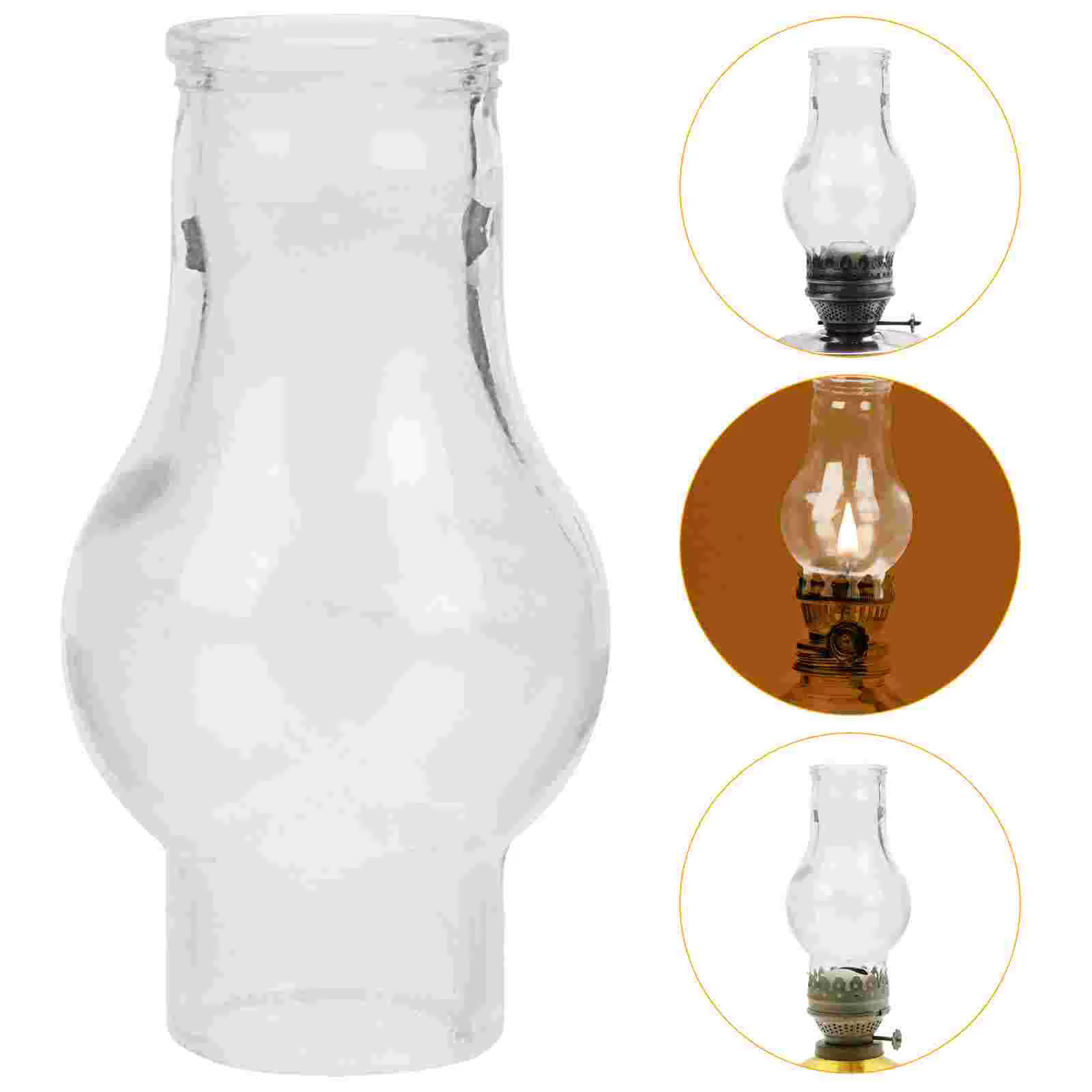 Abat-jour en verre blanc épais, couvercle de lampe à huile, lanterne au kérosène, pièces de cheminée, accessoires d'éclairage, couvercles de lampe