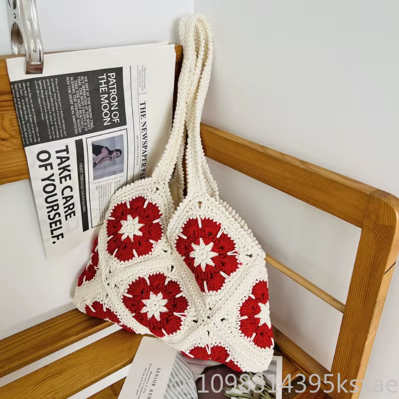 Sac à bandoulière en macramé en coton pour femme, style bohème, pour la plage, fait main, doux, décontracté, pour les vacances d'été