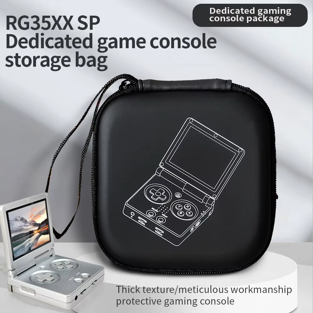 Sac de rangement souple pour console de jeu ANBERNIC RG35XX SP, sac de protection rétro pour console portable, support de rangement étanche, sac à main rigide