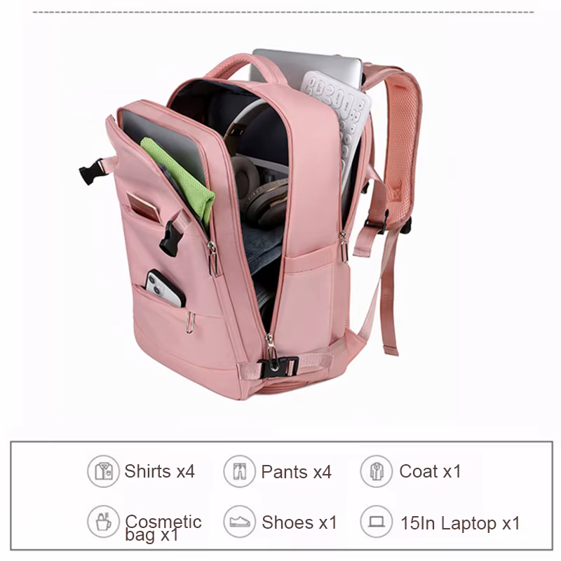 Sac à dos de voyage pour hommes et femmes, grande capacité, approuvé par la compagnie aérienne, multifonction, avec compartiment à chaussures, pochette d'ordinateur, chargement USB