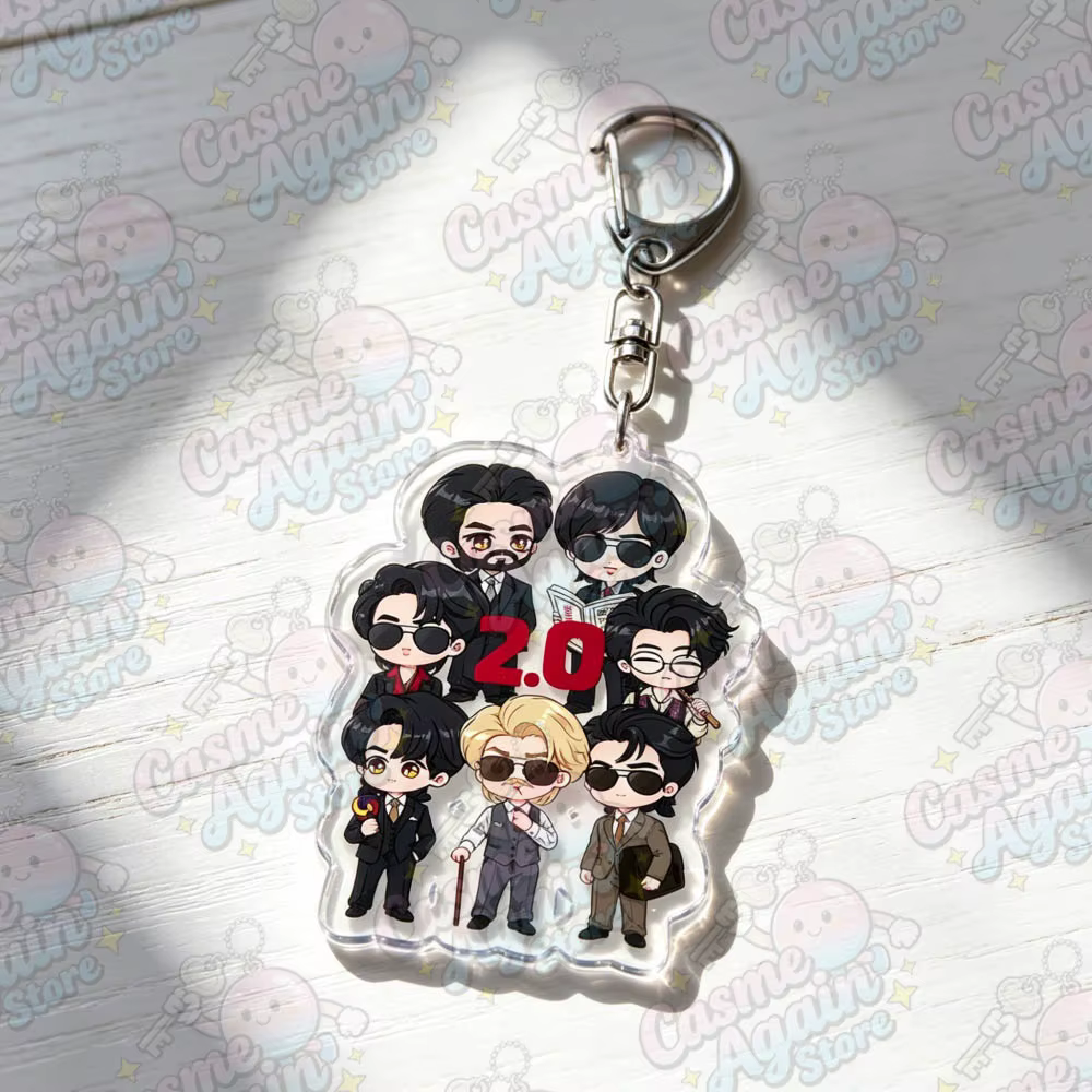 Porte-clés mignons de dessins animés Kpop Chibi, accessoires pour sacs, bijoux, cadeaux pour fans de manga
