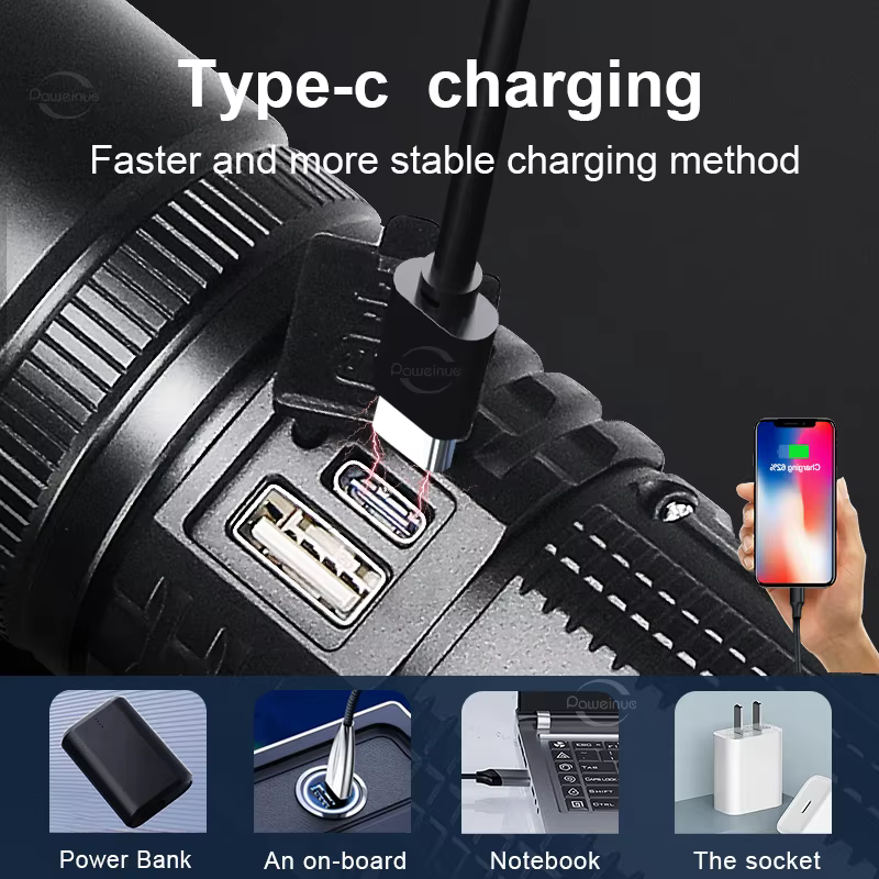 Lampe de poche LED la plus puissante 9000LM