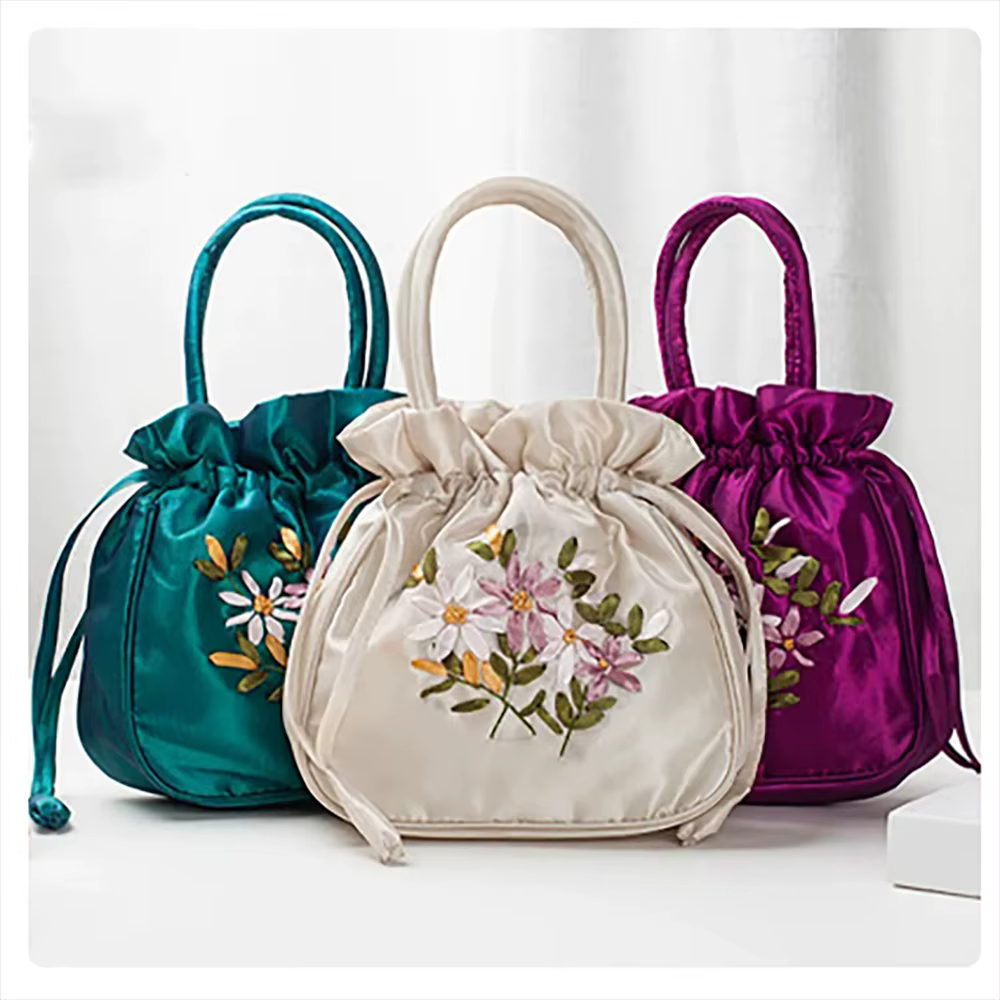 Mini sac à main à motif de fleurs brodées pour femmes, petit sac à main à bandoulière, sac de téléphone pour dames, sac à main d'été, E27