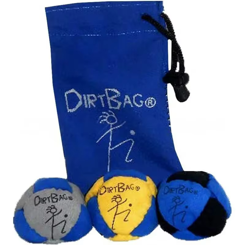 Hacky Sack en suède synthétique à 8 panneaux rempli de sable, lot de 3 avec sac de transport, sac de sport classique pour débutants et professionnels