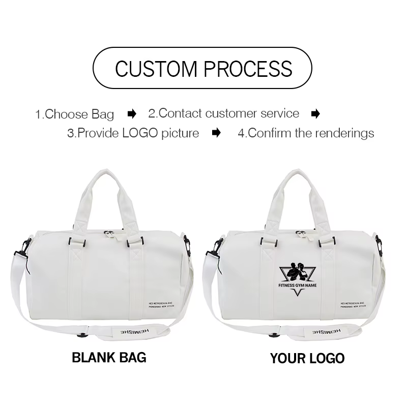 Sac de sport pour hommes logo personnalisé grand sac à main de Fitness sec et humide sac