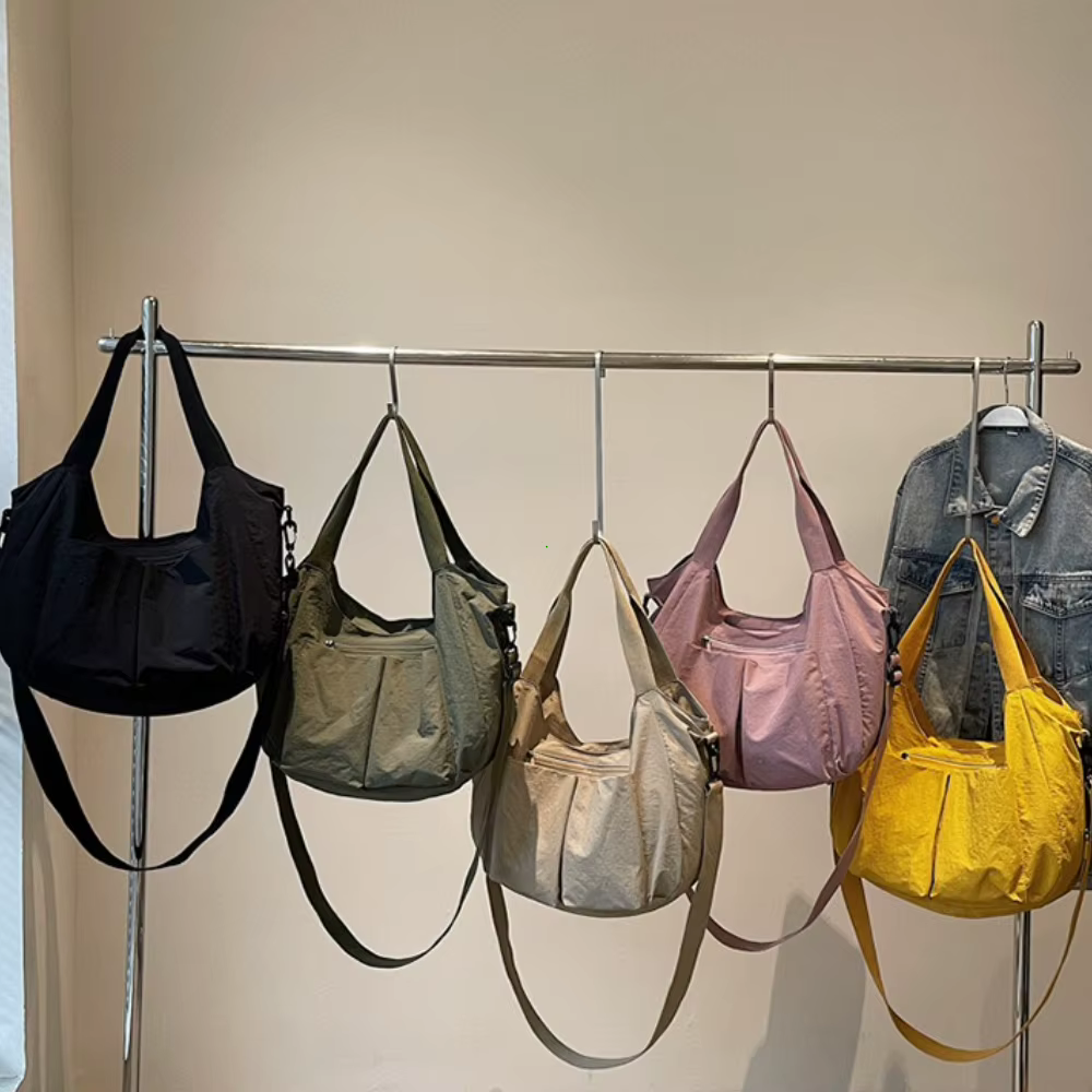 Sac à main à bandoulière unique en nylon à la mode pour femmes, fourre-tout décontracté, sacs à main et sacs à main, nouveau sac à bandoulière de grande capacité