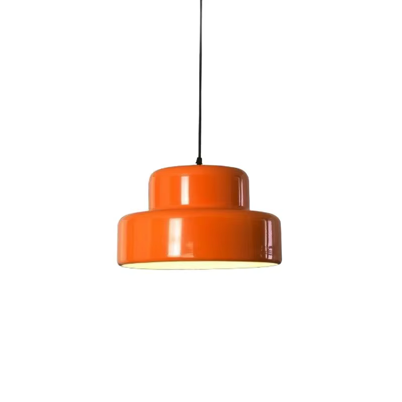 Bauhaus Orange lampes suspendues pour cuisine salle à manger lampe suspendue lustres de plafond Restaurant café Bar verre moderne