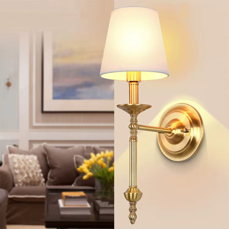 Lampes murales Vintage en cuivre nordique appliques