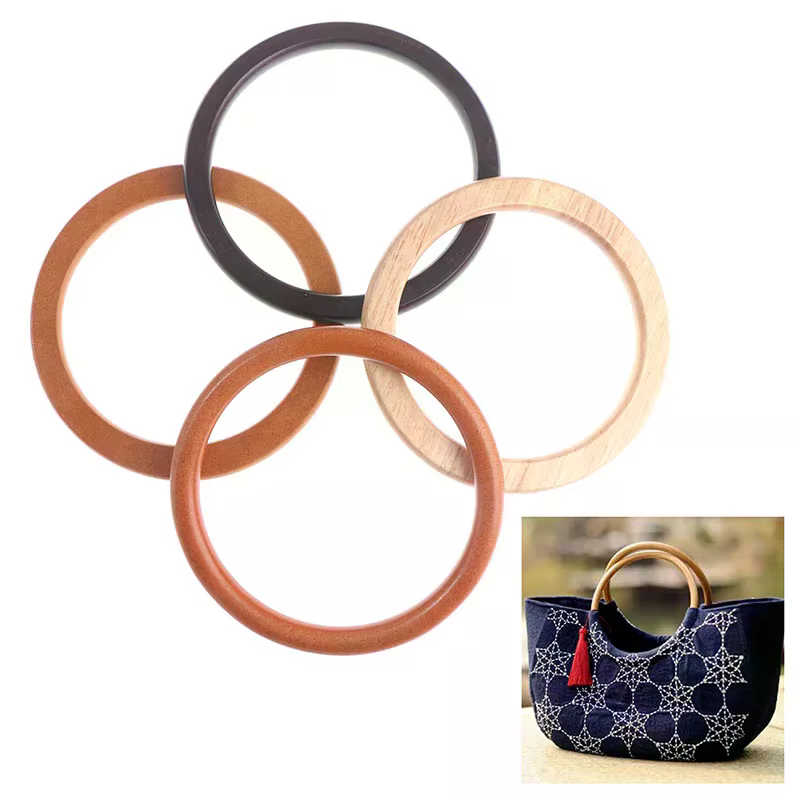 Poignée de sac en bois pour sac à main artisanal