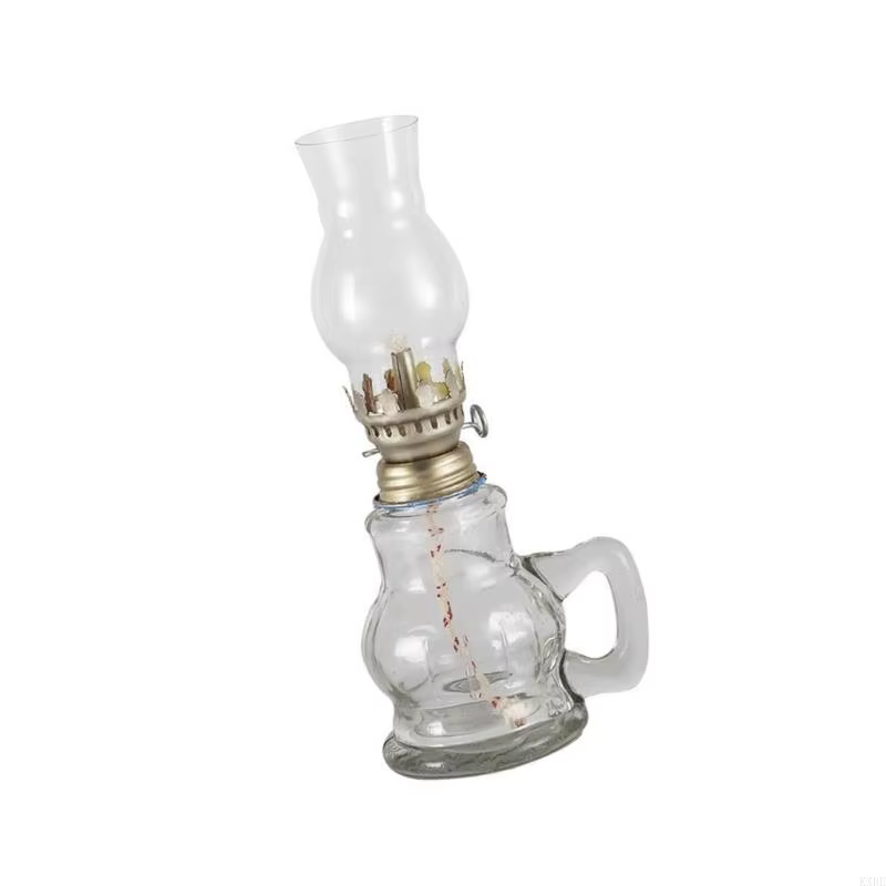 Bougie à huile en verre rechargeable
