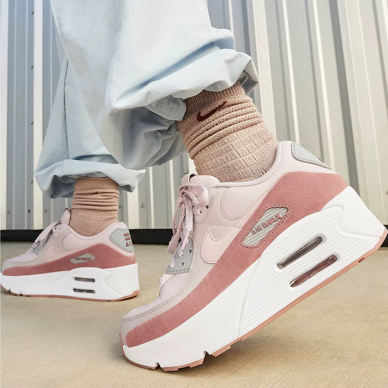 Nike Authentic Air Max 90 LV8 Chaussures de sport décontractées à coussin d'air pour femmes FD4328-001
