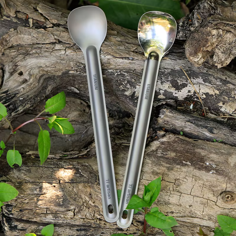 Tiartisan – cuillère Spork à Long manche en titane