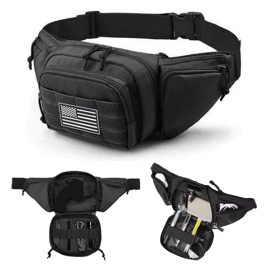Sac banane léger pour sports de plein air, multifonctionnel, pour course à pied, randonnée, sac bandoulière pour téléphone portable, en tissu Oxford imperméable, camouflage