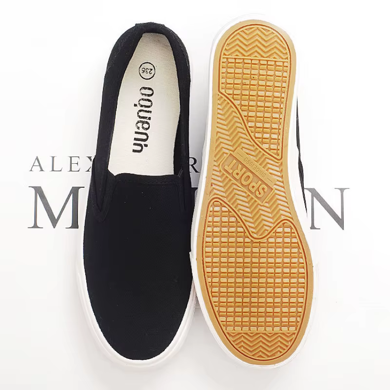 2025 printemps nouvelle femme chaussures mode semelle souple femmes chaussures décontractées confort polyvalent femmes chaussures plates Simple femmes toile chaussure