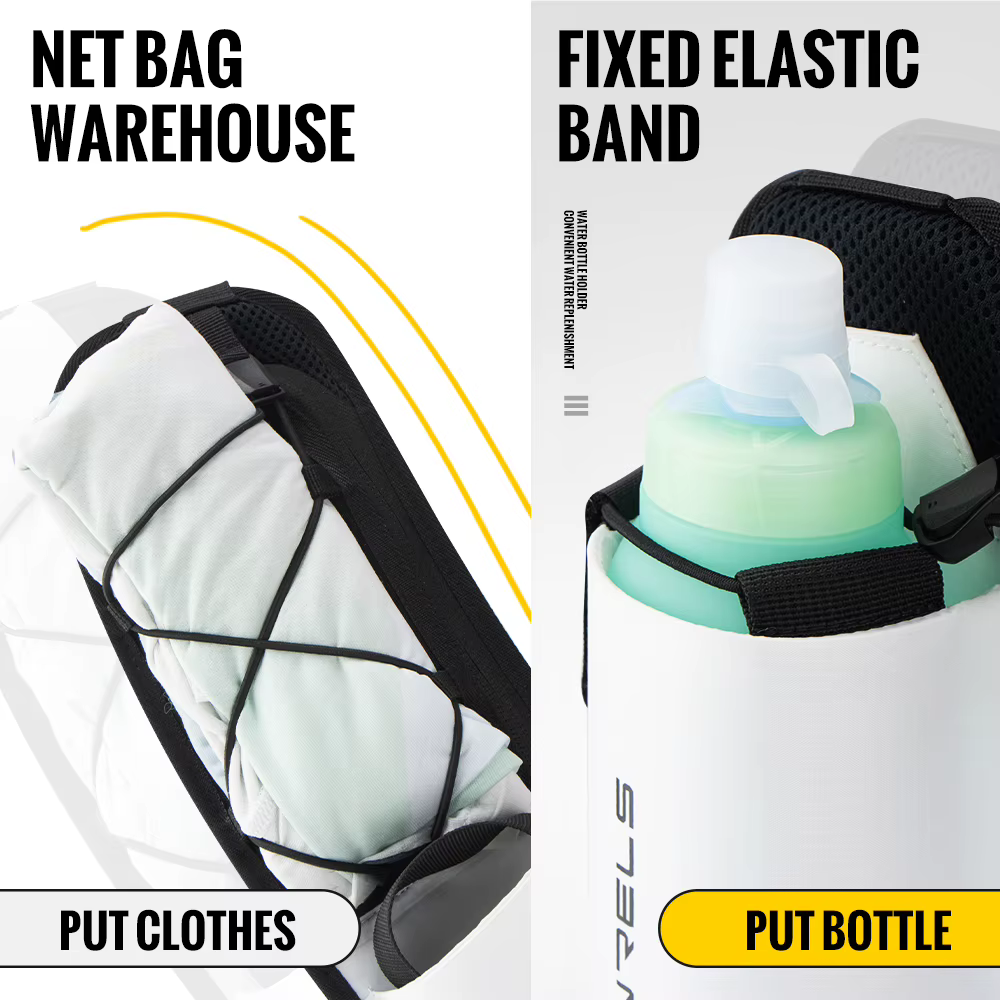 WRELS Sac Banane de Course Léger pour Homme et Femme, Sac d'Hydratation Sportif Réglable pour Marathon et Trail Running