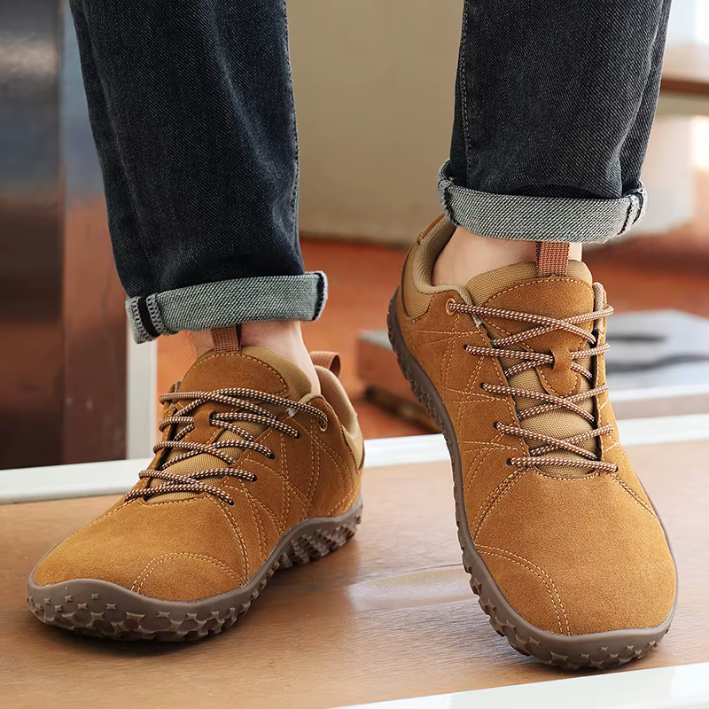 Chaussures de randonnée en daim pour hommes de grande taille à large pied