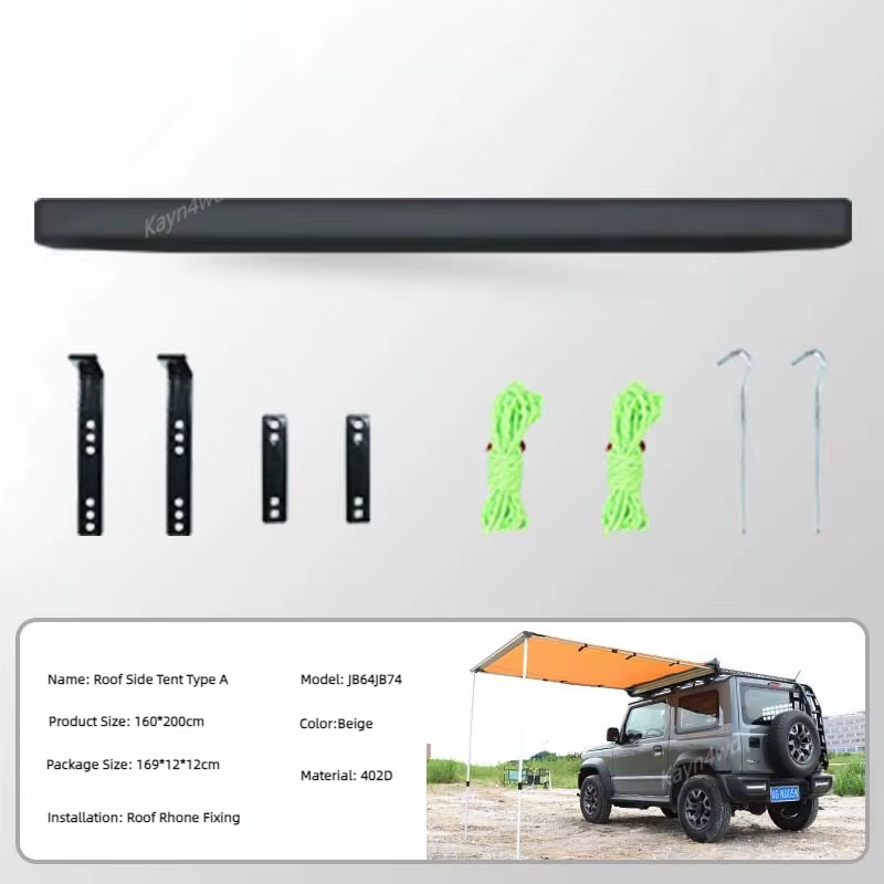 Bâche latérale de toit pour 4x4