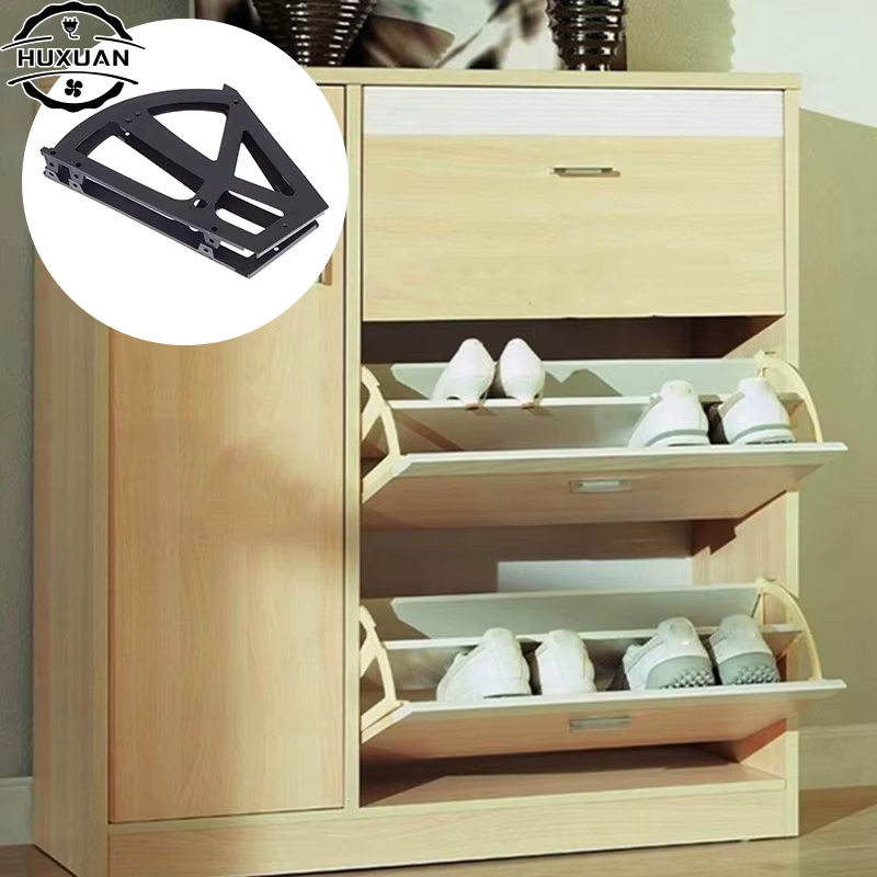MELCabinet-Étagère pliable en plastique T1, charnière de meuble, quincaillerie de montage, chaussures, étagère de rangement, retournement