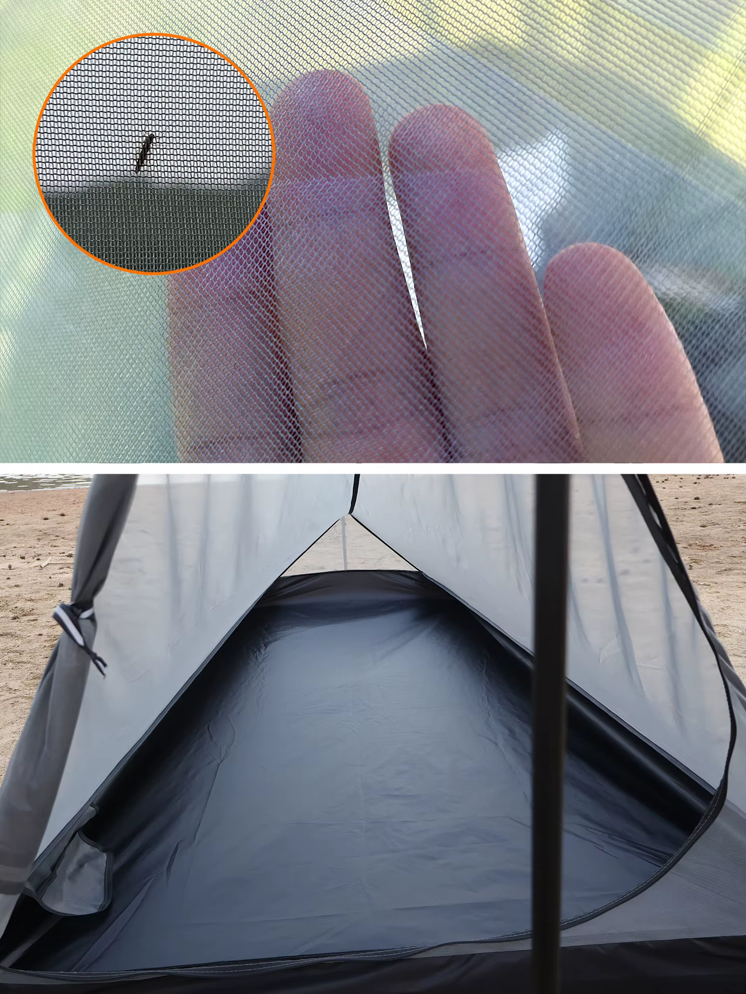 Tente en maille ultralégère pour une personne
