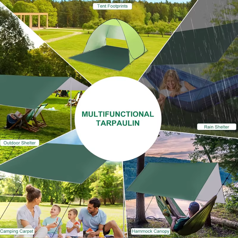 Grande Tente de Camping Extérieure Imperméable avec Protection UV et Pare-Soleil pour Pique-niques