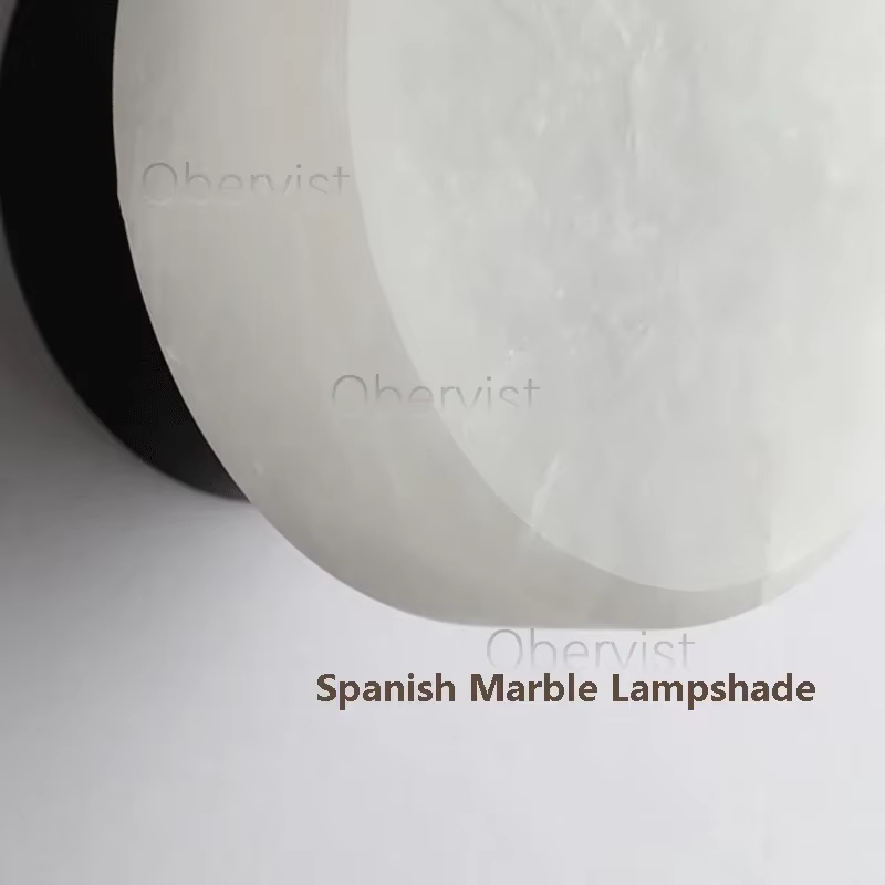 Lampe murale en marbre naturel espagnol, lampe de fond de télévision, lampe tout en cuivre, lumière de luxe créative, lampe d'art pour hôtel, chambre à coucher, lampe de chevet