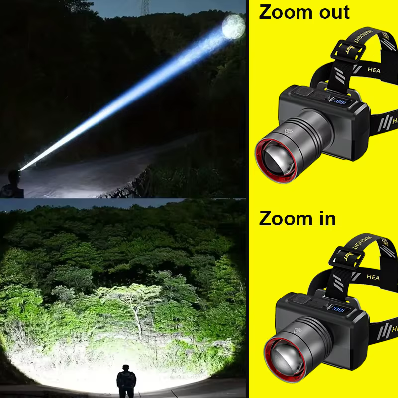 Lampe frontale Rechargeable Super lumineuse avec capteur de mouvement