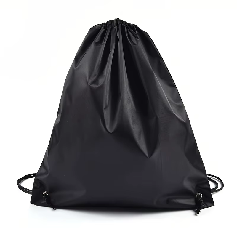 Sac de sport portable noir, sac à dos de cyclisme avec cordon de serrage, sac à chaussures de gym, sac à dos pour vêtements, 5 pièces